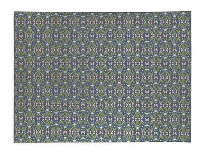 Bees & Butterflies Blue Kids Play Mat
