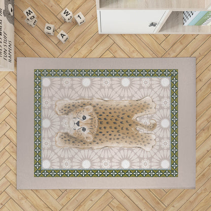 Lil Lying Leopard Tile Kids Play Mat