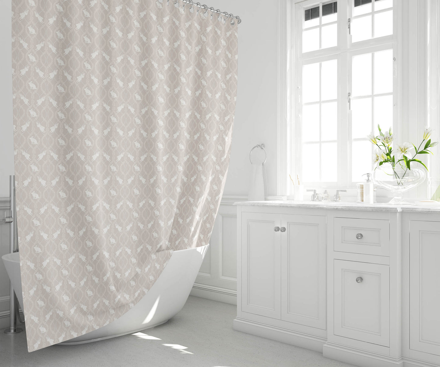 Nantucket Bunny Shower Curtain