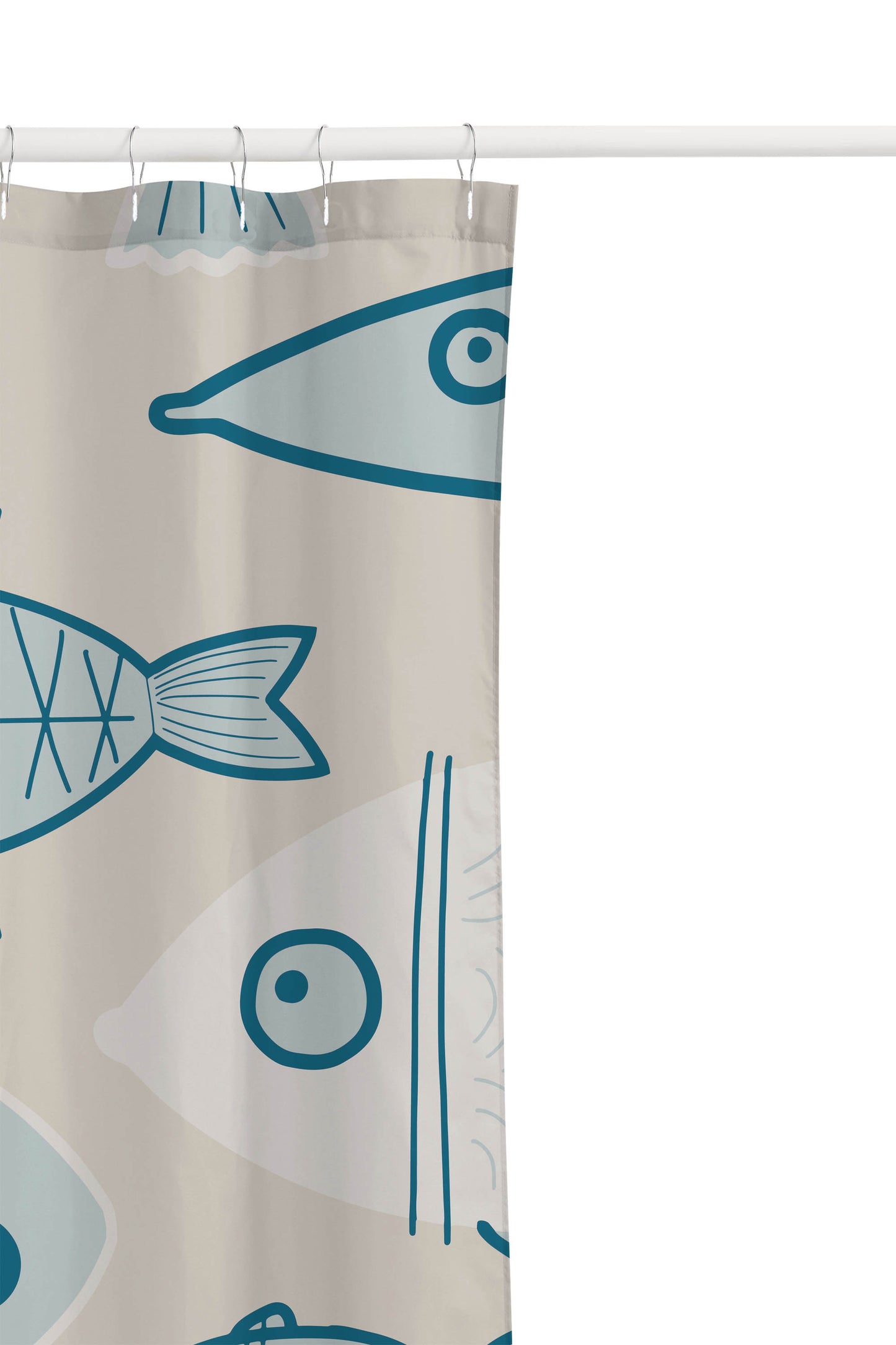 Here Fishy Fishy Fishy Shower Curtain