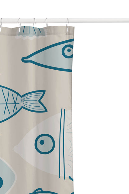 Here Fishy Fishy Fishy Shower Curtain