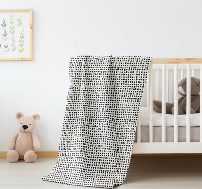 Assorted Dots Velveteen Fleece Blanket