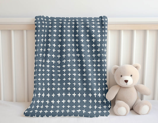 Check Velveteen Fleece Blanket