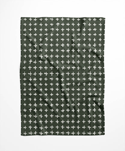 Check Velveteen Fleece Blanket