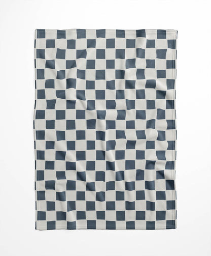 Checkered Velveteen Fleece Blanket