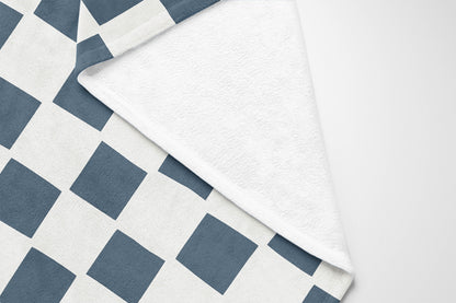 Checkered Velveteen Fleece Blanket