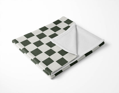Checkered Velveteen Fleece Blanket