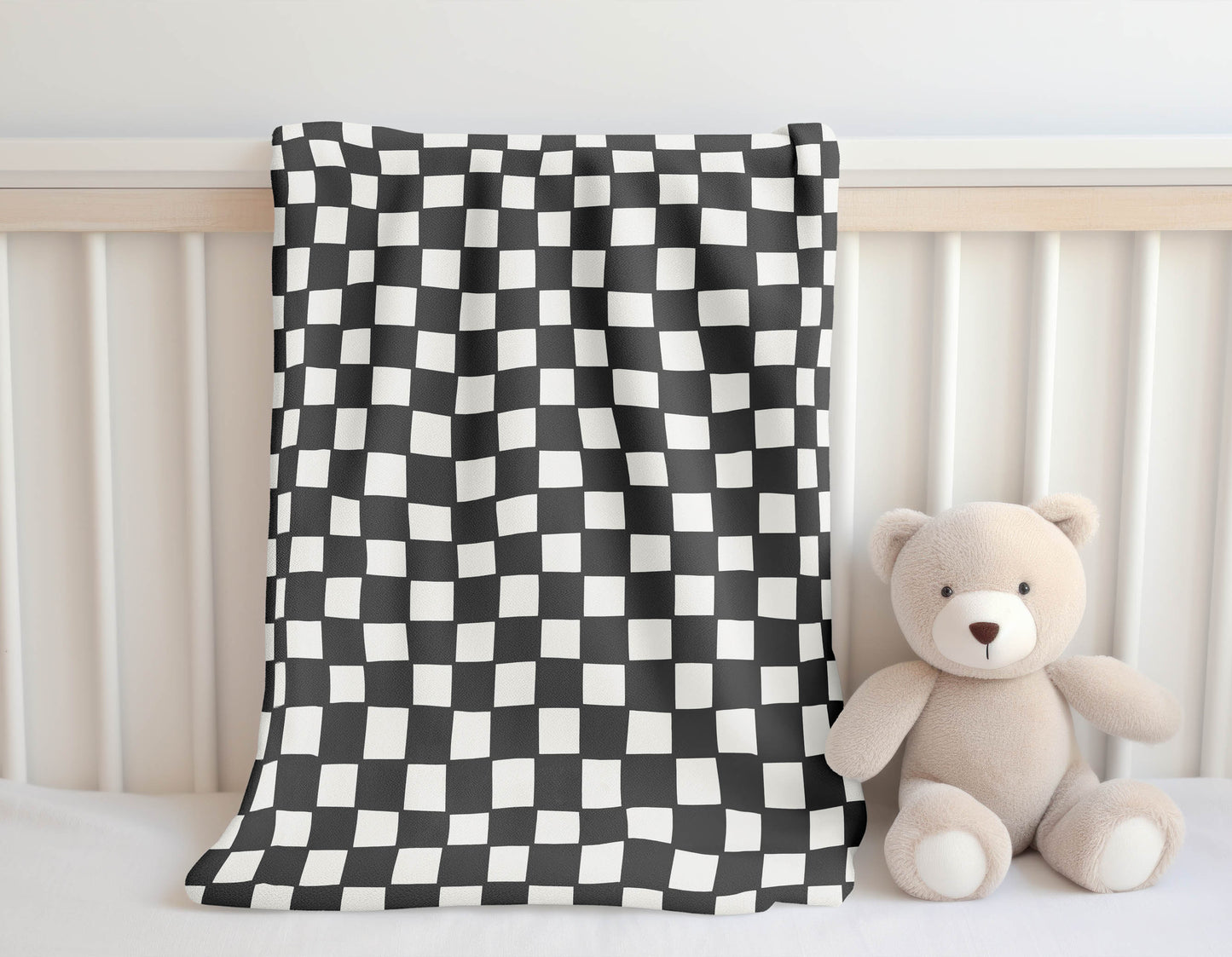 Checkered Velveteen Fleece Blanket