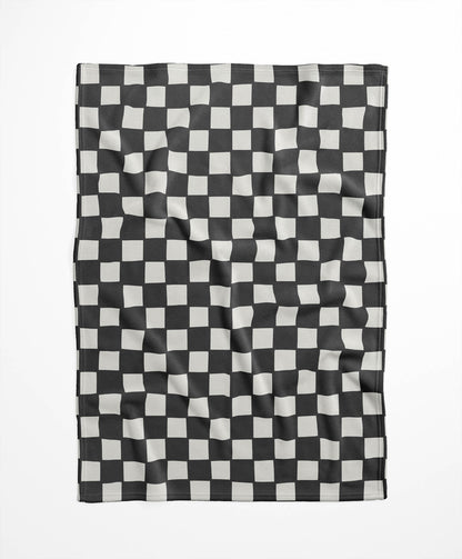 Checkered Velveteen Fleece Blanket