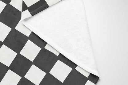 Checkered Velveteen Fleece Blanket