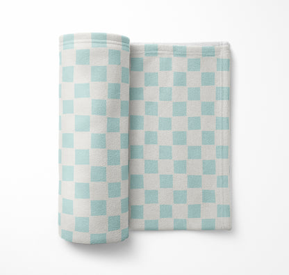 Checkered Velveteen Fleece Blanket