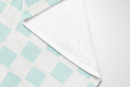Checkered Velveteen Fleece Blanket
