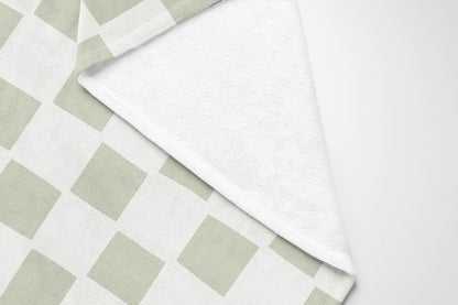 Checkered Velveteen Fleece Blanket