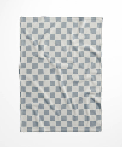 Checkered Velveteen Fleece Blanket