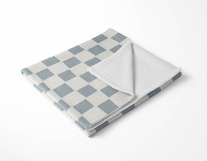 Checkered Velveteen Fleece Blanket