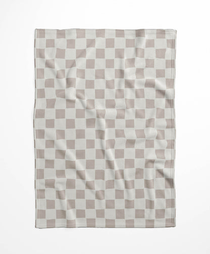 Checkered Velveteen Fleece Blanket