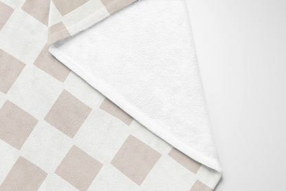 Checkered Velveteen Fleece Blanket