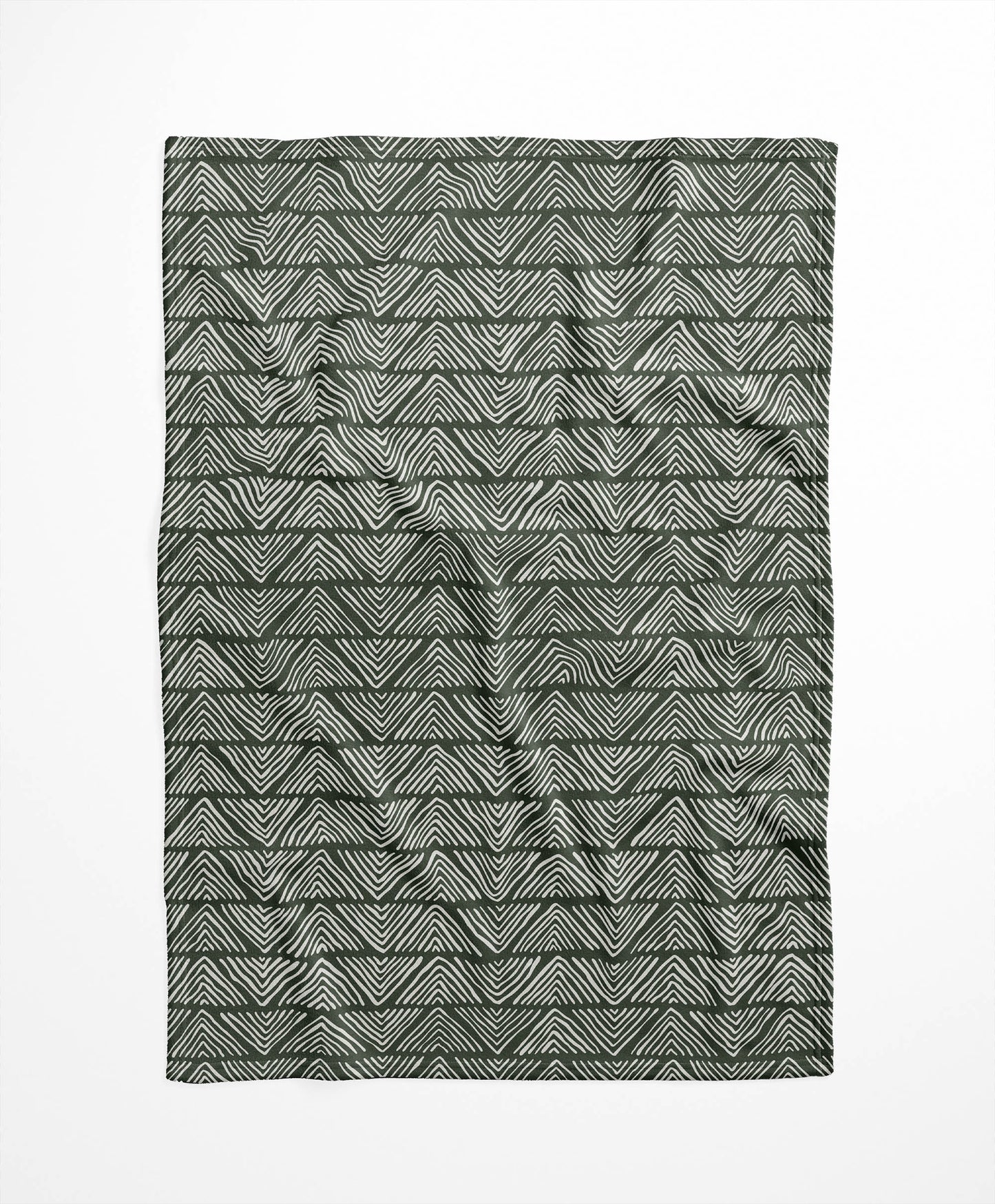 Chev Wave Stripe Velveteen Fleece Blanket