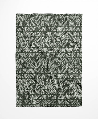 Chev Wave Stripe Velveteen Fleece Blanket