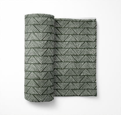 Chev Wave Stripe Velveteen Fleece Blanket