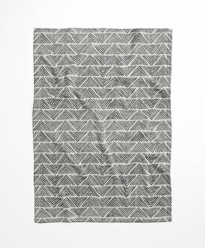 Chev Wave Stripe Velveteen Fleece Blanket