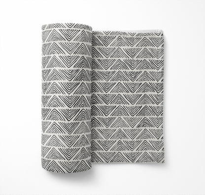 Chev Wave Stripe Velveteen Fleece Blanket