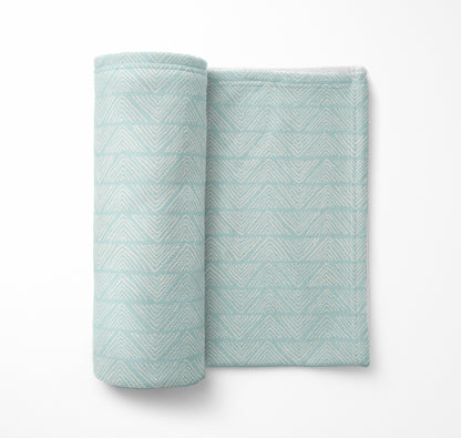 Chev Wave Stripe Velveteen Fleece Blanket