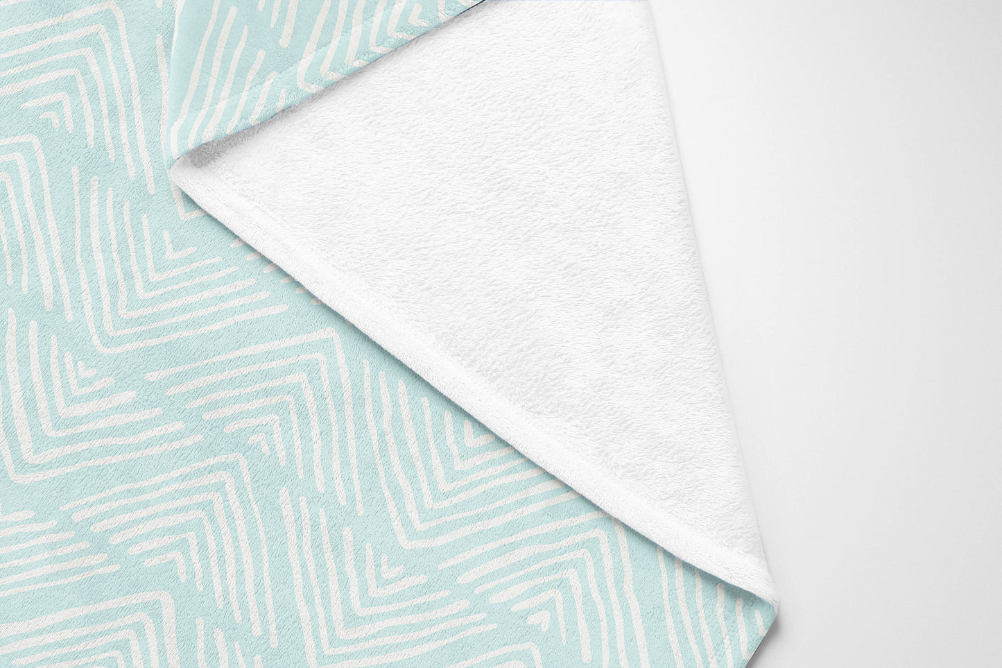 Chev Wave Stripe Velveteen Fleece Blanket