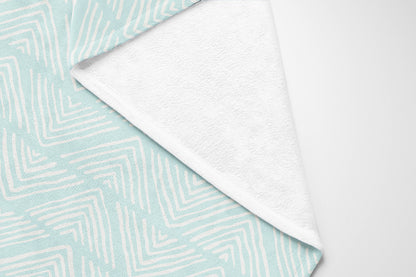 Chev Wave Stripe Velveteen Fleece Blanket