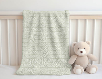Chev Wave Stripe Velveteen Fleece Blanket