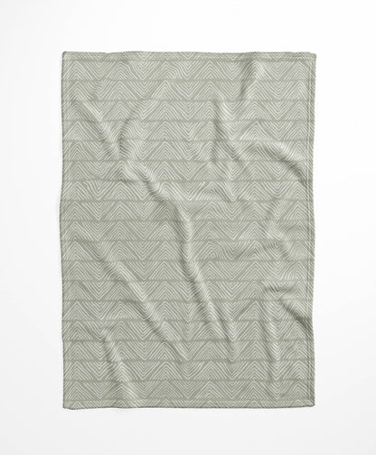 Chev Wave Stripe Velveteen Fleece Blanket