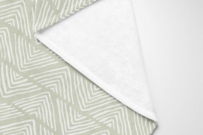 Chev Wave Stripe Velveteen Fleece Blanket