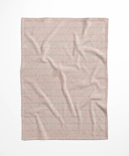 Chev Wave Stripe Velveteen Fleece Blanket