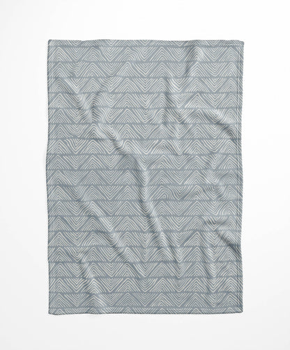 Chev Wave Stripe Velveteen Fleece Blanket