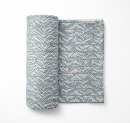 Chev Wave Stripe Velveteen Fleece Blanket