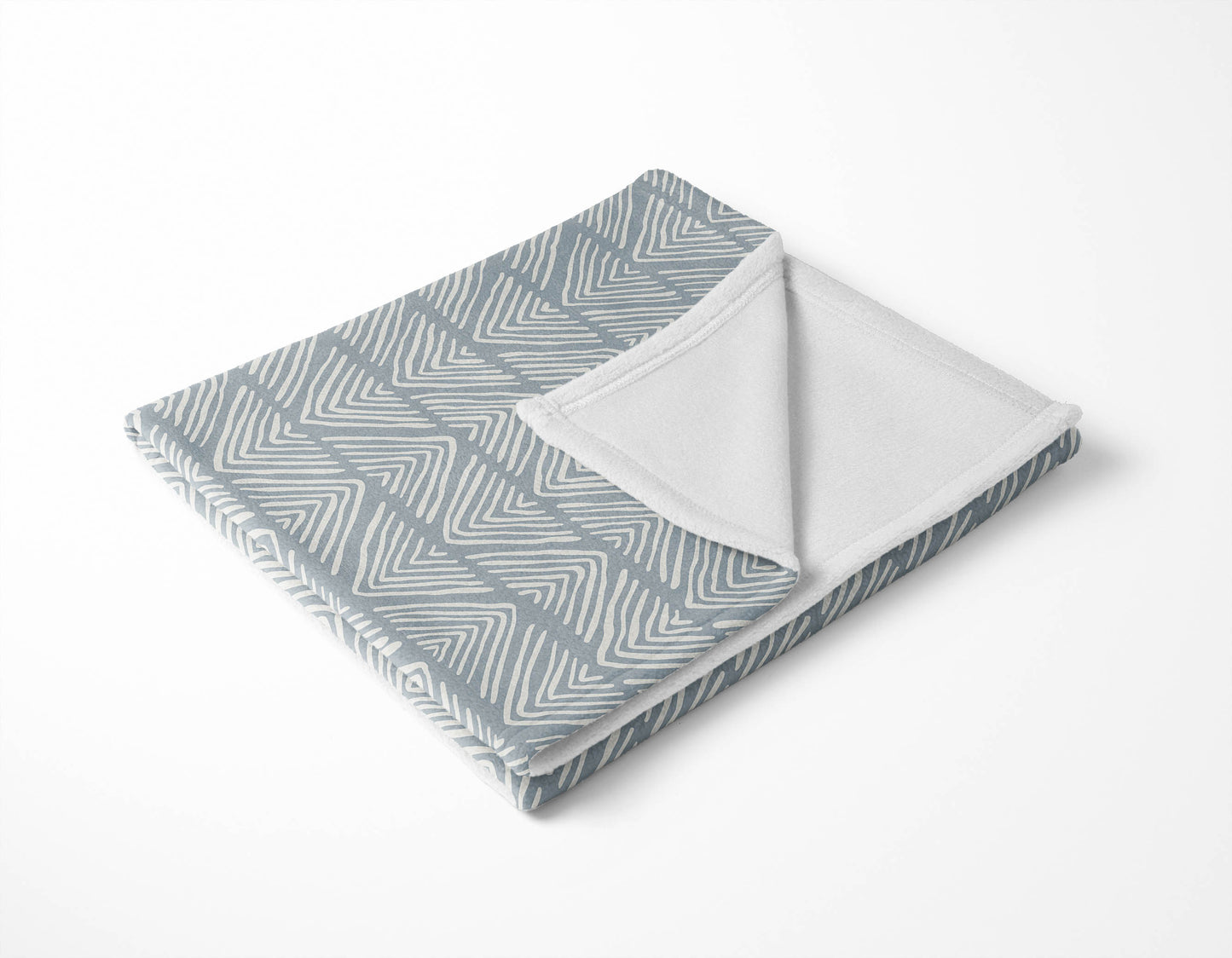 Chev Wave Stripe Velveteen Fleece Blanket