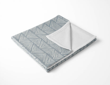 Chev Wave Stripe Velveteen Fleece Blanket