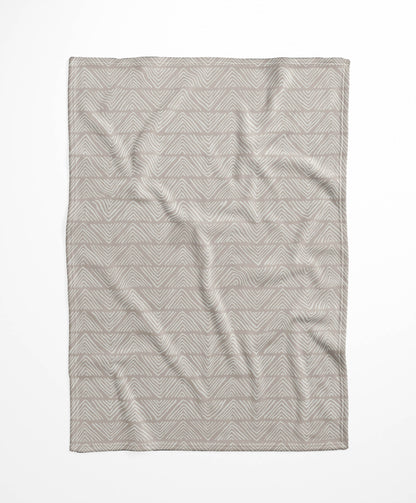 Chev Wave Stripe Velveteen Fleece Blanket