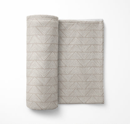 Chev Wave Stripe Velveteen Fleece Blanket