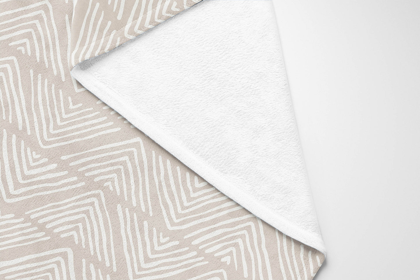 Chev Wave Stripe Velveteen Fleece Blanket