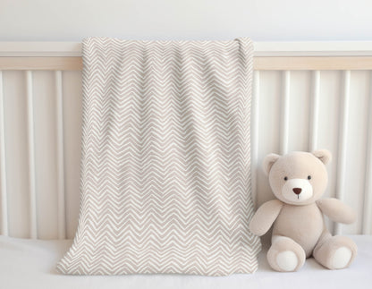 Chevron Snug Velveteen Fleece Blanket