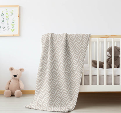Chevron Snug Velveteen Fleece Blanket