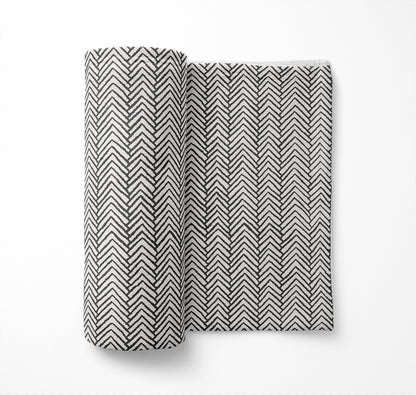 Chevron Block Velveteen Fleece Blanket