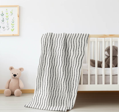 Wave Grunge Velveteen Fleece Blanket