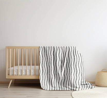 Wave Grunge Velveteen Fleece Blanket