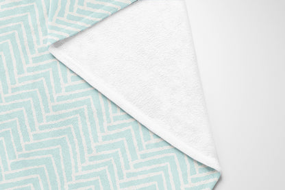 Chevron Block Velveteen Fleece Blanket