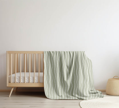 Wave Grunge Velveteen Fleece Blanket