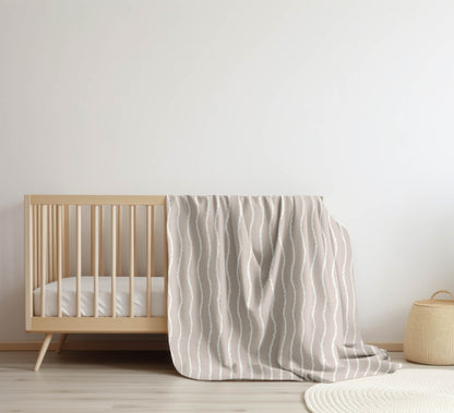 Wave Grunge Velveteen Fleece Blanket
