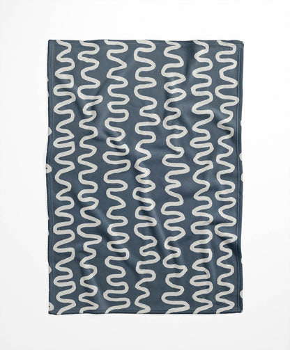Wiggle Stripe Velveteen Fleece Blanket