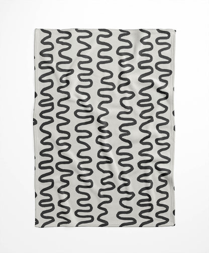 Wiggle Stripe Velveteen Fleece Blanket